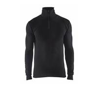 Haut de sous-vêtement col zippé - BLAKLADER - Warm Noir T.S 489117059900-S