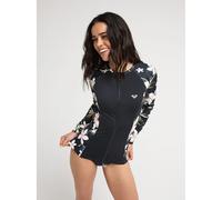 Roxy T-Shirt de Surf LS Zip Lycra Femme Blanc