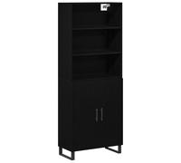 Haut De Vidaxl Chêne Noir 69.5x34x180 Cm Bois D'ingénierie, Buffet Vidaxl Chêne Noir 69.5x34x90 Cm Bois D'ingénierie, Cabinet Mural Suspendu Vidaxl Chêne Noir 69.5 X 32.5 X 90 Cm