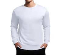 Haut décontracté à manches longues pour hommes et hommes T-shirt à col rond coupe ample hauts fins col rond pulls décontractés Hip Pop Baggy Streetwear couleur unie T-shirt à manches longues vêtements