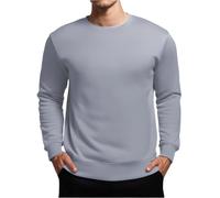 Haut décontracté à manches longues pour hommes et hommes T-shirt à col rond coupe ample hauts fins col rond pulls décontractés Hip Pop Baggy Streetwear couleur unie T-shirt à manches longues vêtements