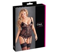 Haut dentelle ruban pour femme (noir) - XXL
