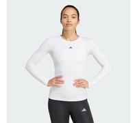 adidas Femme Techfit Longsleeve Training Top Shirt, White, XL