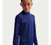 Haut d'entraînement de foot à manches longues et 1/4 de zip Dri-FIT Nike Academy pour ado Blue Void/Noir/Blanc/Pinksicle L