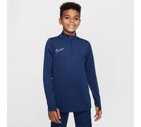 Haut d'entraînement de foot à manches longues et 1/4 de zip Dri-FIT Nike Academy pour ado Midnight Navy/Midnight Navy/Blanc S
