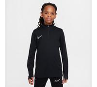 Haut d'entraînement de foot à manches longues et 1/4 de zip Dri-FIT Nike Academy pour ado Noir/Noir/Blanc S