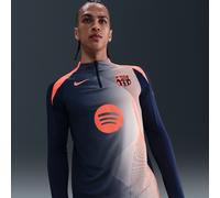 Haut d'entraînement de foot d'avant-match Nike Dri-FIT Total 90 FC Barcelona Strike 3e tenue pour homme Midnight Navy/Bright Mango XXL