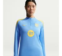 Haut d'entraînement de foot en maille Nike Dri-FIT FC Barcelona Strike 4e tenue pour femme University Blue/Opti Yellow/Opti Yellow L (FR 46-48)