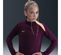 Haut d'entraînement de football Nike Dri-FIT Strike pour ado Bordeaux/Bordeaux/Orange Pulse/Orange Pulse XL