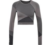 Haut d'entraînement sans couture manches longues femme Hummel Noir L