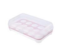 Haut d'oeuf portable 15 grilles Récipient multifonctionnel de stockage d'oeufs transparent pour la cuisine de réfrigérateur