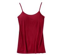 Haut Dos Nu Femme Noir, Top Soutien Gorge Intégré en Coton Debardeur Couleur Unie Debardeurs Fines Bretelles Top Dénudées Tops Casual Chemise Ample Hauts Chic Vêtements Leger Tee Shirt