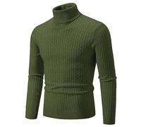 Haut éLastique pour Homme - Chaud Polaire Maillot De Corps Mens sous-VêTements Top Pull à Col Roulé/Sweat Coupe AjustéE DéContracté Coton Thermique DéContracté Haut Chemise à Col Roulé Top Sport
