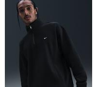 Haut en Fleece à 1/4 de zip Nike Solo Swoosh pour homme Noir/Noir/Blanc M