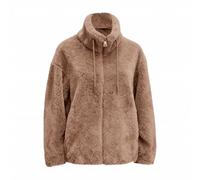Haut en polaire pour femme - Veste pelucheuse avec fermeture éclair intégrale - Sweat à capuche surdimensionné en polaire avec pull d'hiver pour femme - Chaud et décontracté - Fermeture éclair douce