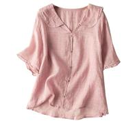 Haut Femme Rose Soldes Blouse Femme Manches Courtes Chemisier Blanc Vetement Indien Turquoise Imprimé Fleurs Tee Shirts Col V T Blanche Grande Taille Tops Chic Dentelle Noire Moutarde Ti Tshirt