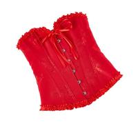 Haut galbant pour femme, bustier galbant, lingerie en dentelle à la taille, corset push-up à baleines, 2025, Rouge, M