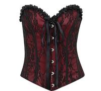 Haut gothique pour afficher votre charme et votre goût avec ce caraco sans bretelles à col en V pour femmes et filles, multicolore, XL