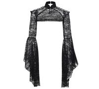 Haut gothique punk en maille transparente à manches longues sexy Y2k pour femme, Couverture punk, Taille S