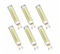 Haut IRC Ampoule LED G9 Maïs Dimmable 15W, Blanc Froid 6500K, Équivalent 120W Halogène, 1500LM, 360°, Céramique, Cuisine Bureau(6 Pack)
