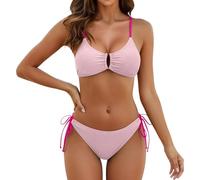 Haut Maillot de Bain Femme Maillot de Bain Bikini Deux pièces Grande Taille, Bas Taille Haute et Haut Maintien