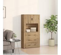 Haut meuble en chêne 80x33x150 cm Bois d ingénierie