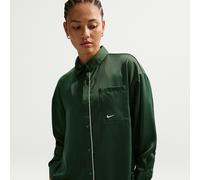 Haut oversize à manches longues en satin Nike pour Femme Fir/Sail S (FR 38-40)