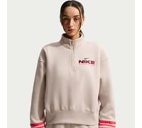 Haut oversize en tissu Fleece à 1/4 de zip Nike pour femme Sanddrift XXL (FR 54-56)
