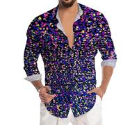 Haut Paillette Grande Taille, Chemise De SoiréE à Paillettes Et Sequins Manches Longues DéContracté pour Les FêTes Basiques Classique