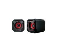 Haut parleur 2.0 Rouge/Noir Habrok Berserker Gaming 2x2.5 W RMS Alimentée port USB.Jack stéréo 3.5 Réf. 0816115-H-BSK-HA