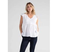 Haut Papillon De Grossesse Et D'allaitement Suzanne Blanc Brode M