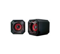 Haut parleur 2.0 Alpha Omega Players Habrok Rouge et Noir