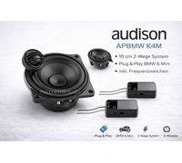 Audison APBMW K4M - Système 2 Voies pour BMW/Mini avec médium 100 mm, Tweeter et Filtre, 100W Peak, Montage Direct Small Basket