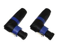 Haut-parleur à angle droit Speakon adaptateur 2PCS NL4 mâle à angle droit 4 broches mâle parlent de la prise adaptateur connecteur
