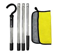 Haut-parleur à induction - Crochet de piscine réglable - Râteau pour skimmer de piscine - Outil de récupération télescopique - Nettoyeur de sécurité sous-marine - Élimination des déchets de sol