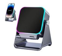 Haut-parleur à induction pliable à induction, support de téléphone sans fil, haut-parleur à induction, lumière d'ambiance | Support de charge multifonction 10 W pour la maison, le bureau, les voyages