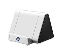 Haut-parleur à Induction sans fil, Triangle Portable, Super basses, support de téléphone, haut-parleur-Blanc