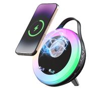 Haut-Parleur à Induction - Support pour Téléphone avec Capteur RGB et Audio - Stand pour Haut-Parleur de Téléphone sans Fil - pour Bureau à Domicile, Chambre, Appartement, Dortoir, Table de Nuit
