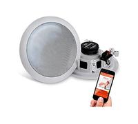 Pyle Système de Haut Parleur Plafond Bluetooth - Système d'Enceinte Plafond et Murale 2 Voies avec Connexions Rapides-Grilles Rondes/Hexagonales Interchangeables-Enceinte Bluetooth