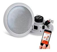 Pyle Système de Haut Parleur Plafond Bluetooth - Système d'Enceinte Plafond et Murale 2 Voies avec Connexions Rapides-Grilles Rondes/Hexagonales Interchangeables-Enceinte Bluetooth