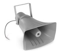 Power Dynamics Haut-parleur à pavillon HS40 100V, idéal pour sonorisation, livré avec support, gris