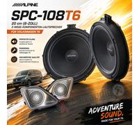 Alpine SPC-108T6 | 20 cm (8-Zoll) 2-Wege-KOMPONENTEN-LAUTSPRECHER für Volkswagen T6