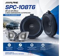 Alpine Haut-parleur SPC-108T6 20 cm pour Volkswagen T6 Multivan 07/2015-10/2019