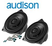 Audison APBMW X4E - Coaxiaux 2 Voies 100 mm pour BMW/Mini, Compatible Large Basket, Tweeter intégré, Montage Plug & Play, 80W Max