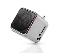 Haut-parleur avec radio FM Setty MF-100 Mini-USB Lecteur de carte SD Argent