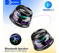 Haut-parleur Bluetooth 5.3, Mini haut-parleur magnétique Portable, haut-parleur RGB multifonctionnel pour PC Macbook XIAOMI HUAWEI iPhone，Bluetooth 5.3 Speaker Mini Speaker Portable Magnetic Speaker W
