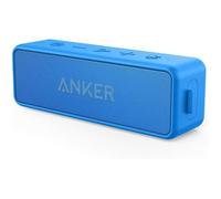 Enceinte Bluetooth, SoundCore 2, avec basses puissantes, autonomie de 24 heures, waterproof IPX7, microphone intégré,Bleu Bleu G
