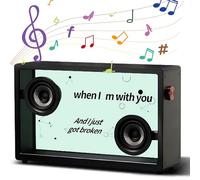 Haut-parleur Bluetooth avec affichage dynamique des paroles - Basse lourde HiFi - Contrôle par application - 3 modes de réglage - Bruit blanc - Animation de scène - Cadeau