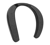 Haut-parleur Bluetooth avec bandeau de cou, confortable haut-parleur portable sans fil léger HIFI haut-parleur portable avec son stéréo 3D avec microphone à annulation de bruit pour les voyages