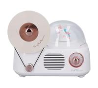 Haut-Parleur Bluetooth avec Lumière Esthétique Vintage pour Musique D'ambiance Fiesta et Relaxation Nocturne Puissance 3 W Taille Compacte (White)